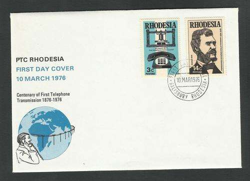Rhodesia 1976 FDC cent telephone 3c & 14c on pictorial cover