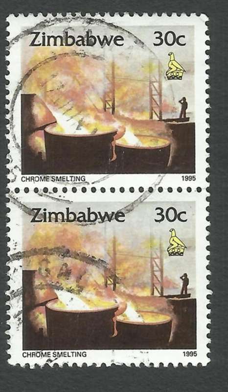 Zimbabwe 1995  culture 30c pair used