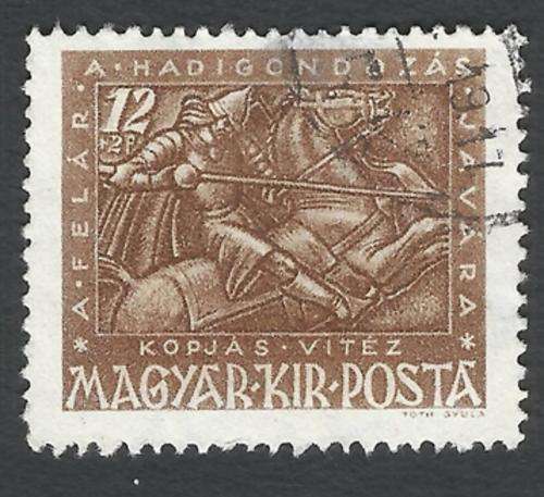 Hungary 1943 Wounded Soldier's Relief Foundation 12f+2 ochre used