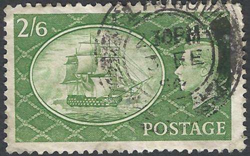 Great britain 1951 2 S. 6 P. (Scott #286) - Painting of the H.M.S. Victory.used
