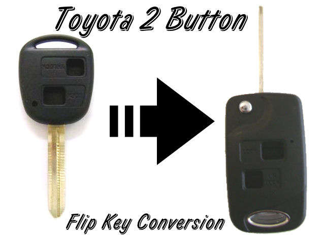 Toyota 2 Button Flip key Casing for Camry - Corolla - RunX  - 5 X Stronger than OEM