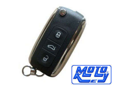VW Polo / Vivo - 3 Button Chrome Flip Key Upgrade - STYLISH !!!!