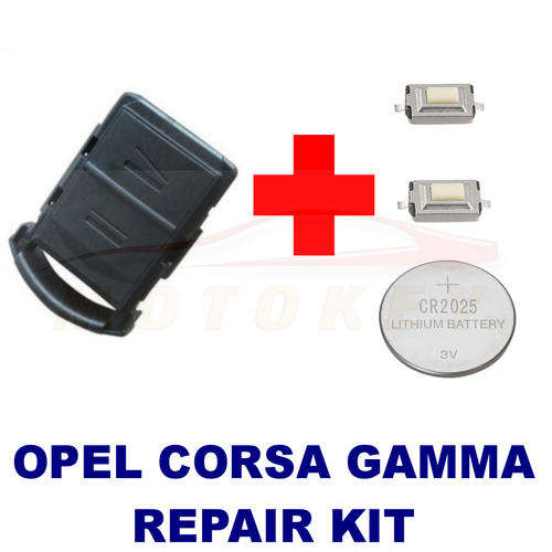 Opel Corsa Gamma 2 Button Remote Key Repair Kit