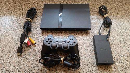 Playstaion 2 / PS2 Slimline console Complete + Chip