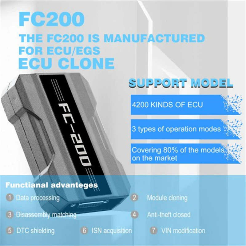 CGDI FC200 ECU / EGS Programmer Supports over 4200 types of ECU - Online Updates