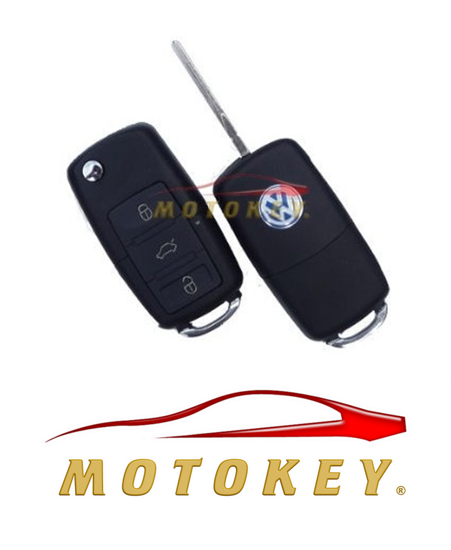 VW Golf 5 / Polo Vivo / Kombi 3 Button Flip Key Case - MK5