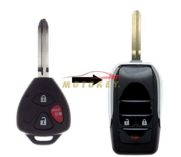 Toyota Fortuner / Hilux / Yaris 3 Button Flip Key Conversion - GD6 Style