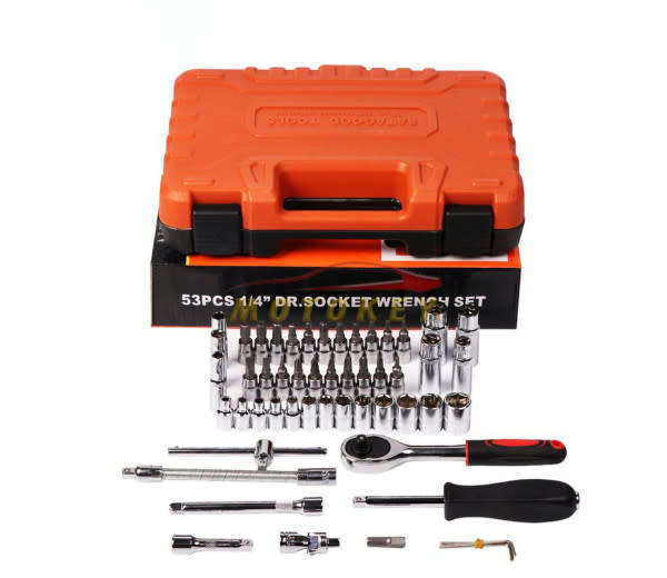 53 Pcs Socket Tool Set With Carry Case