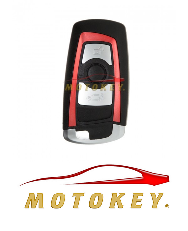 BMW F-Series 3 Button Smart Key Case - Red Trim