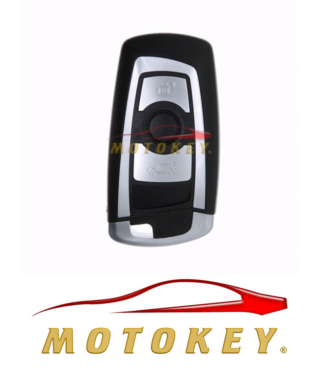 BMW F-Series 3 Button Smart Key Case - Silver Trim