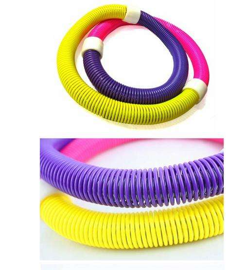 Folding spring hula hoop