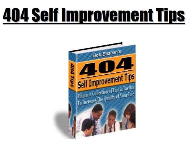 404 Self improvement Tips