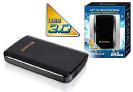 Transcend StoreJet 25D3 640GB USB 3.0 Hard Drive