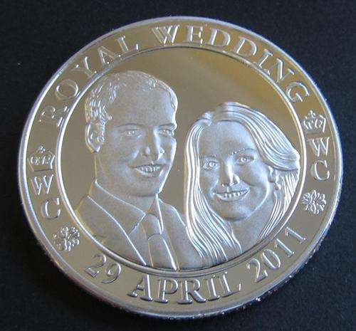 PROOF SILVER PLATED Prince William & Kate ROYAL WEDDING MEDALLION!