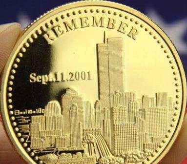 PROOF GOLD PLATED 9/11 AMERICAN HEROES MEDALLION in capsule! Stunning commemorative!