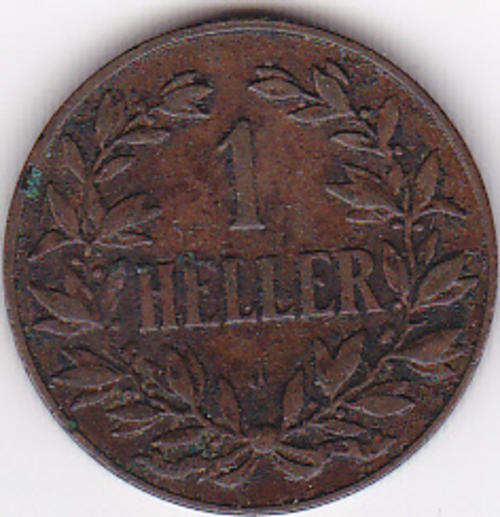 *VF* 1904J 1 Heller GERMAN EAST AFRICA