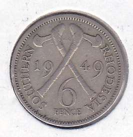 *VF/XF* 1949 6p SOUTHERN RHODESIA