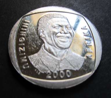 PROOF / PL 2000 R5 COIN "SMILEY MANDELA" - RARE!