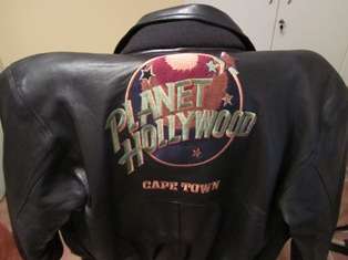 PLANET HOLLYWOOD Cape Town 100% genuine leather REVERSIBLE jacket!