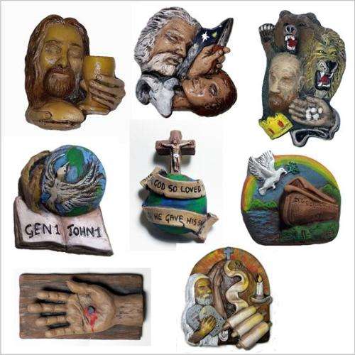 Set of 8 Inspirational Christian Fridge magnets