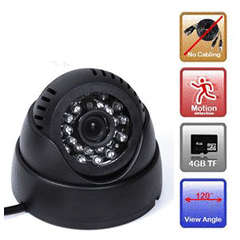 Night Vision IR Dome Color Security Camera Digital Video Recorder DVR -No wiring