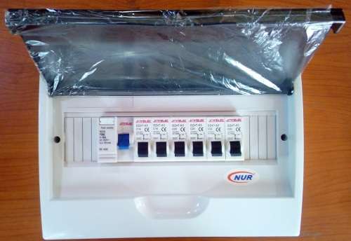 Populated Distribution Board - Earth Leakage and Circuit Breakers -  No Wiring
