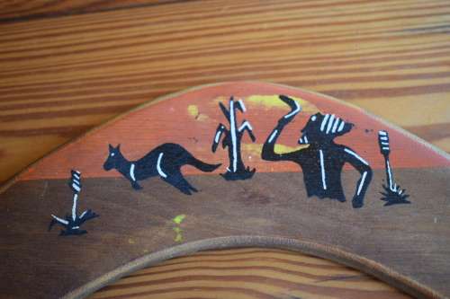 Boomerang  Hand Painted