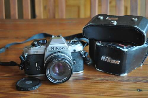 Vintage Nikon FG 35mm Film Camera With Lens