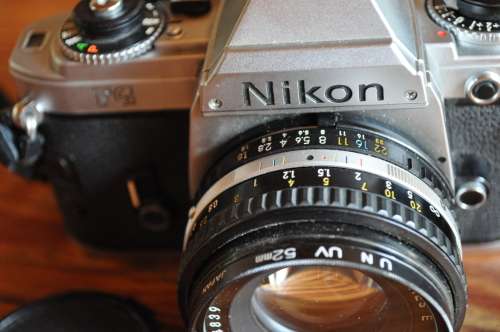 Vintage Nikon FG 35mm Film Camera With Lens