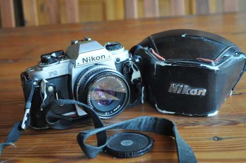 Vintage Nikon FG 35mm Film Camera With Lens