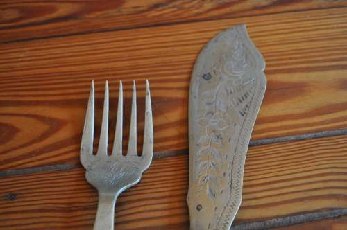 Vintage Silverplated (epns) Fish Serving Set