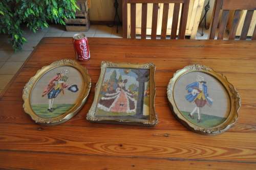 Framed Oval Tapestry