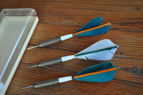 Vintage Unicorn Brass Darts