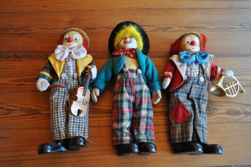 Vintage China Clown Dolls