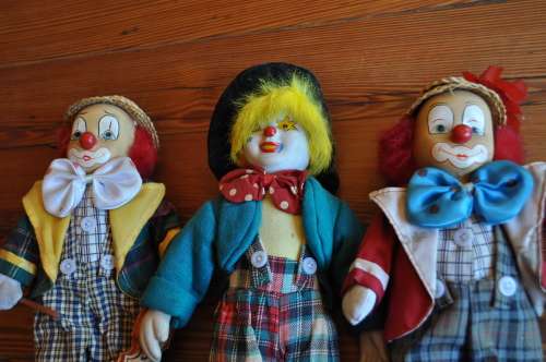 Vintage China Clown Dolls