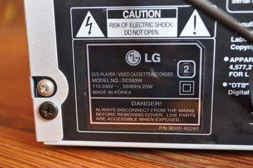 LG Combo DVD  Video Cassette Recorder