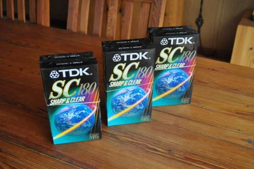 Blank TDK VHS Cassettes x2