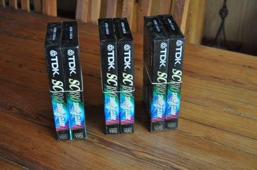 Blank TDK VHS Cassettes x2