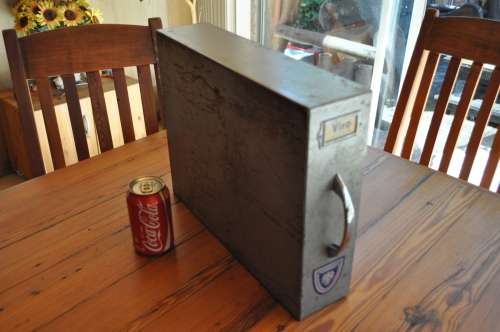 Vintage Barclays Bank Safety Deposit Metal Box (no key)