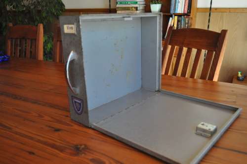 Vintage Barclays Bank Safety Deposit Metal Box (no key)