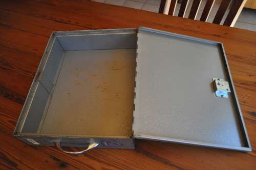 Vintage Barclays Bank Safety Deposit Metal Box (no key)