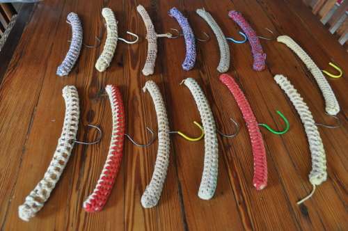 Vintage Crocheted Wooden Hangers (13 in total)