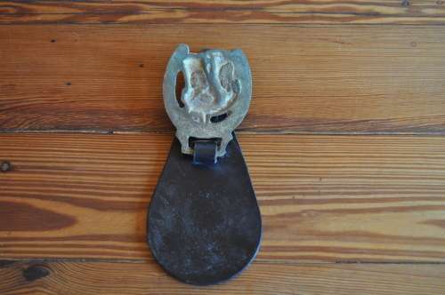 Leather Brass Extra Large Horse Shoe Key Ring