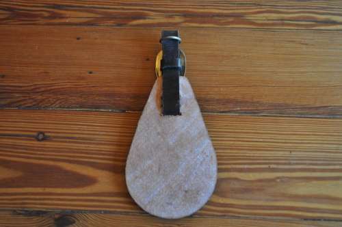 Leather Brass Extra Large Horse Shoe Key Ring