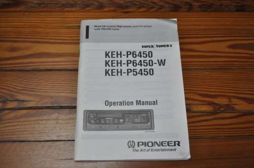 Pioneer Super Tuner III KEH-P6450 User Manual