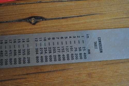 Steel Ruler With Conversion Table 450mm