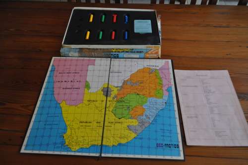 Vintage Geo-Tactics South Africa Board Game (incomplete)