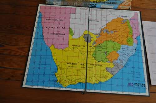 Vintage Geo-Tactics South Africa Board Game (incomplete)