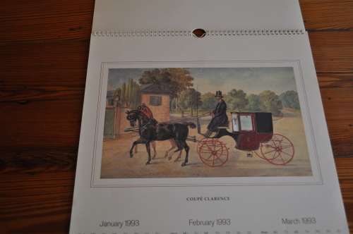 Vintage 1993 Horse-Drawn Coaches Calendar