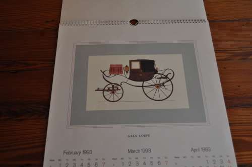 Vintage 1993 Horse-Drawn Coaches Calendar